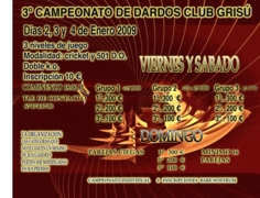 3er Campeonato de Dardos CLUB GRISU d�as 2, 3 y 4 de Enero 2009