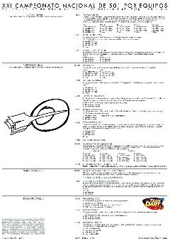 Programa XXI Campeonato Nacional FEDE de 501 por Equipos